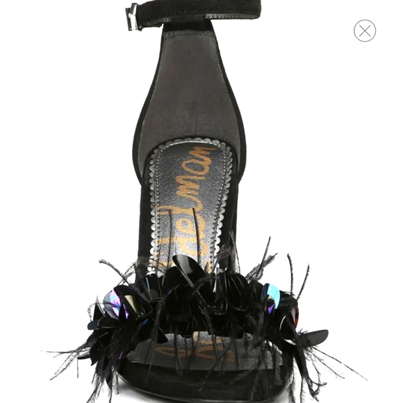 Sam Edelman Shoes - Sam Edelman | Black Suede Feathery Block Heels